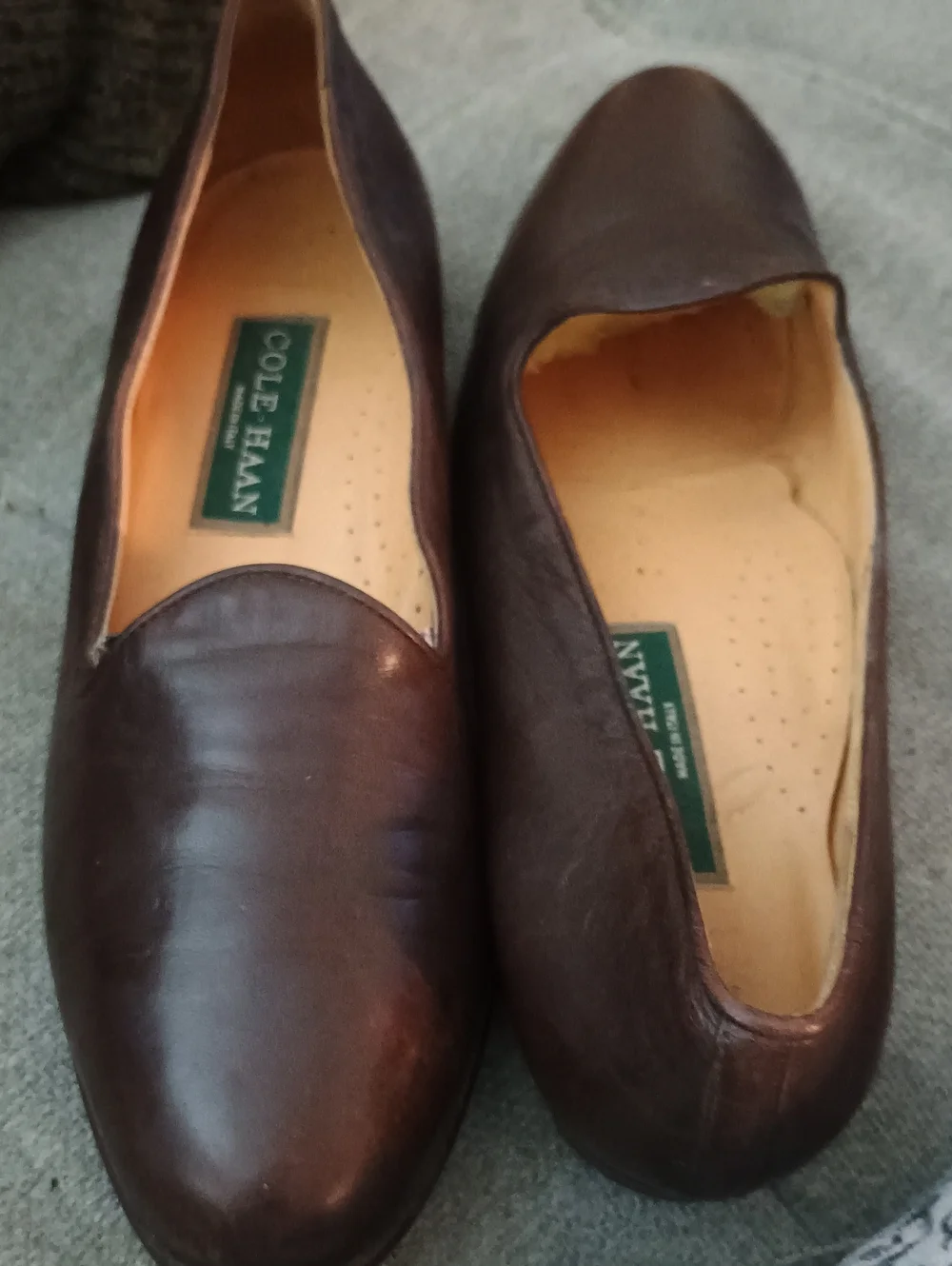 Cole Haan Women’s Dark Brown Leather Slip-On Flats (265) 8.5 AA